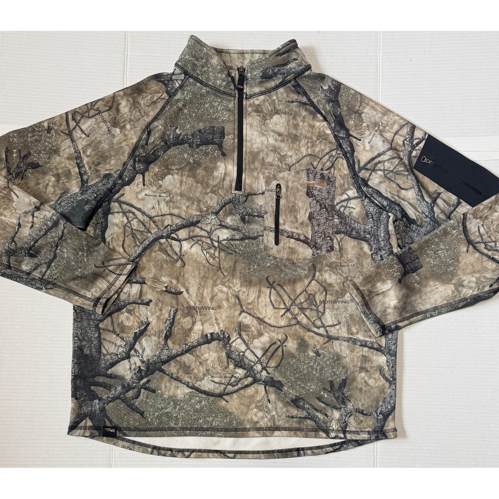 SITKA Gear - Men's 1/4 Zip Hunting Shirt - Brown Mothwing Camo - X-Large XL